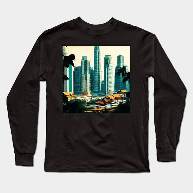 Fantasy City In Thailand 202 Long Sleeve T-Shirt by Korey Watkins